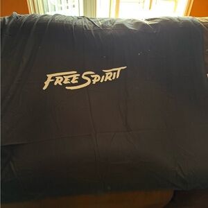 Free Spirit Black Graphic Tapestry